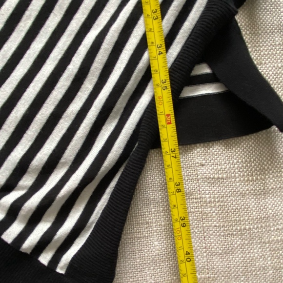 Cabi Black White Cotton Casual Nautical Open Cardigan Lightweight Knit- Sz-S - Picture 15 of 15